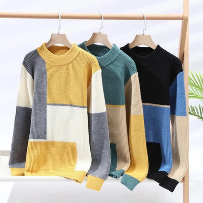 Renlor Colorblock Relaxed Knit Sweater