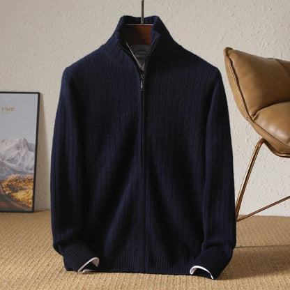 Renoux Ribbed Zip Knit Cardigan