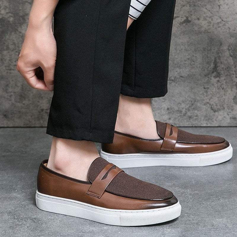 Renvo Modern Penny Slip-On Loafers