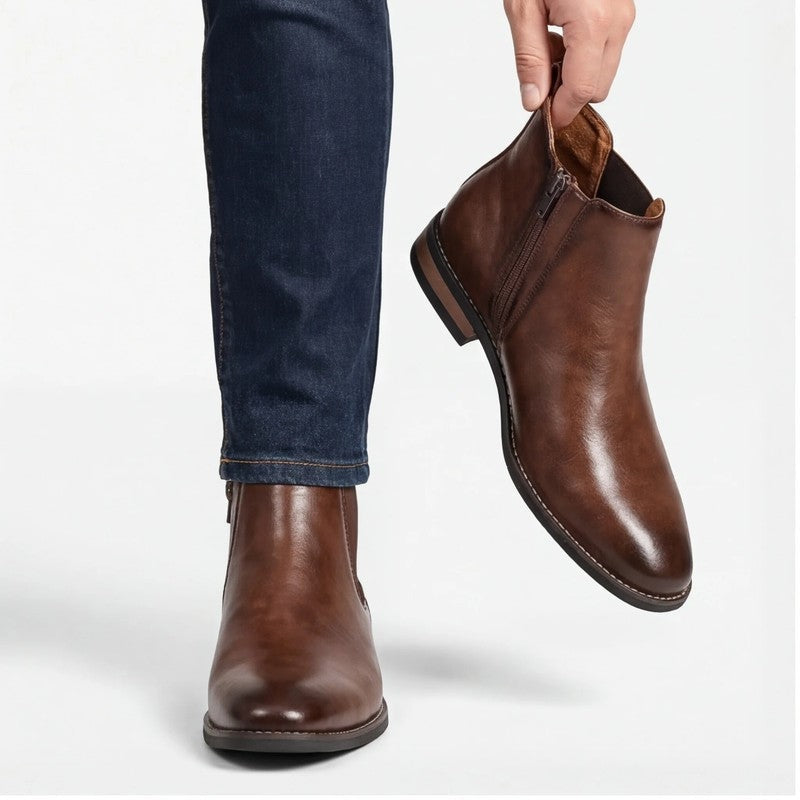 Rivaro Polished Ankle Chelsea Boots