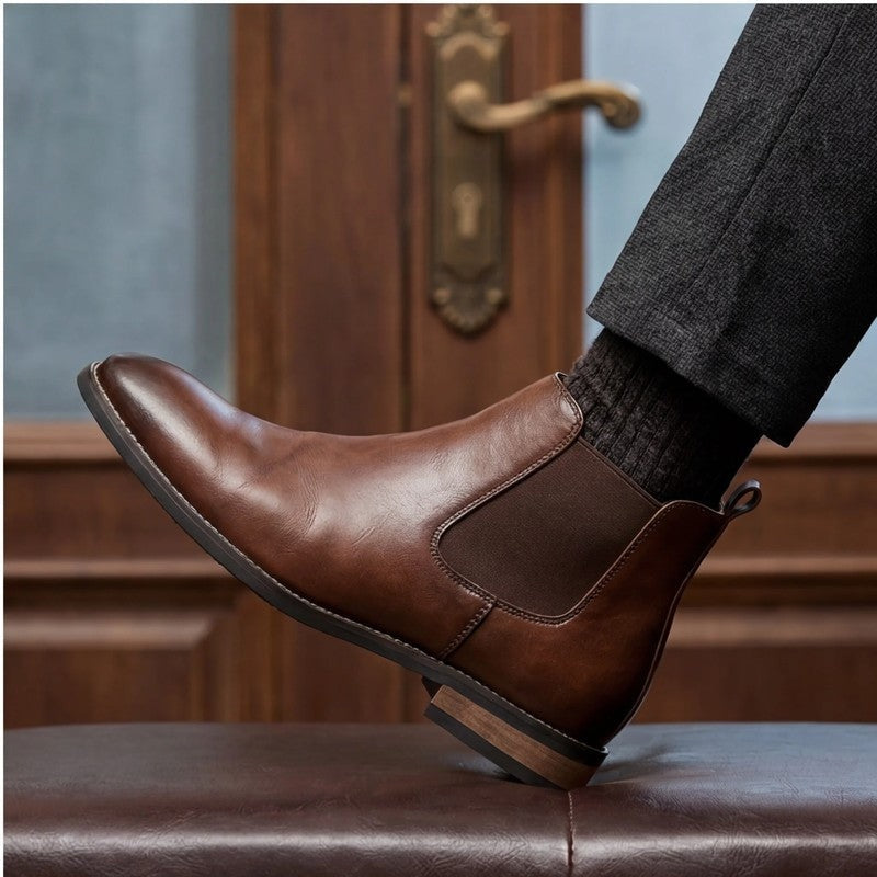 Rivaro Polished Ankle Chelsea Boots