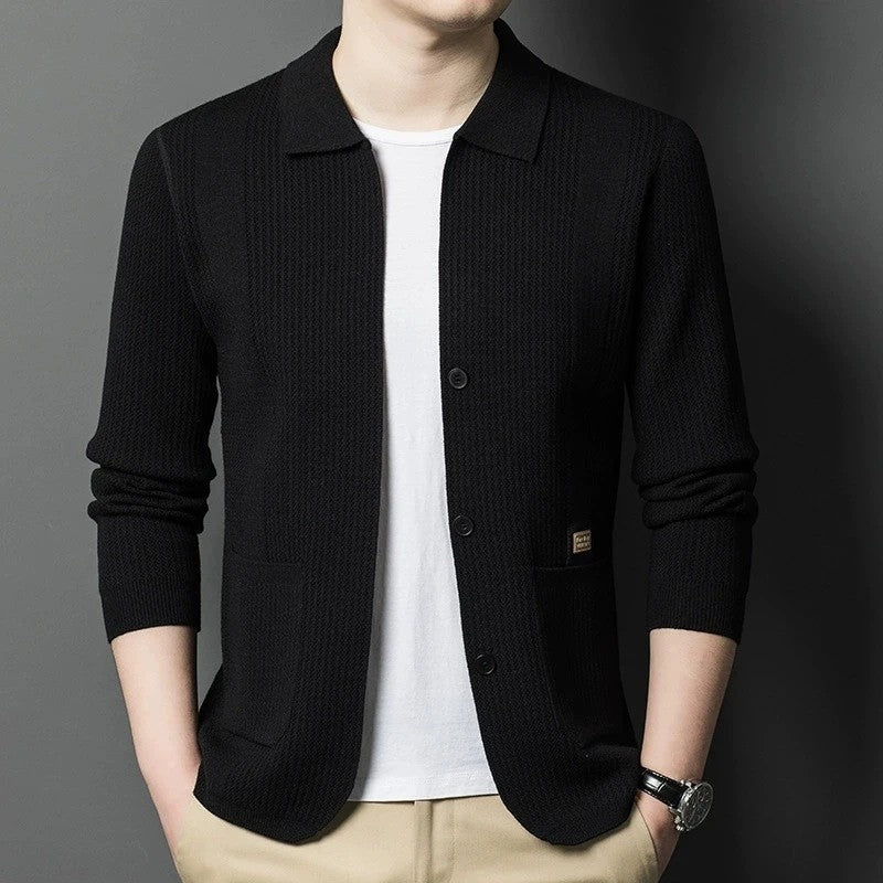 Riven Relaxed Knit Button-Up Cardigan