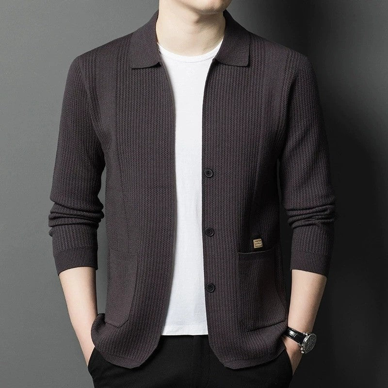 Riven Relaxed Knit Button-Up Cardigan