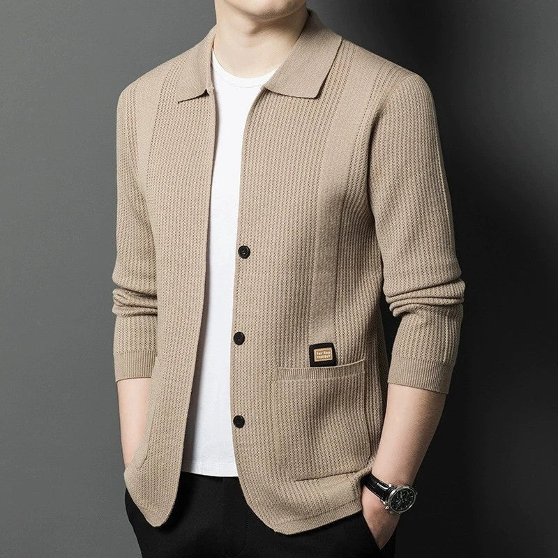 Riven Relaxed Knit Button-Up Cardigan