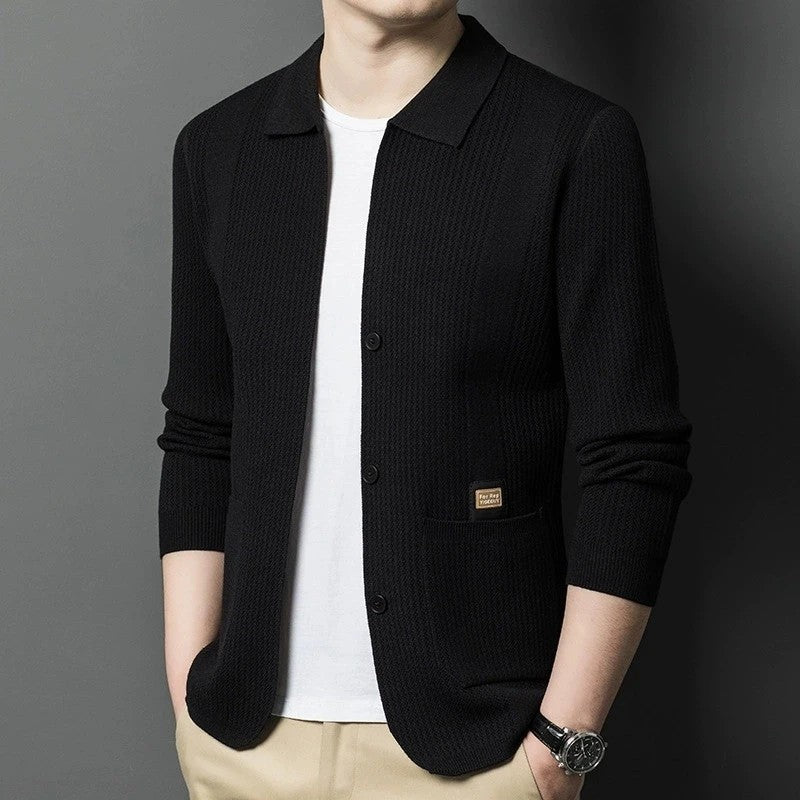 Riven Relaxed Knit Button-Up Cardigan