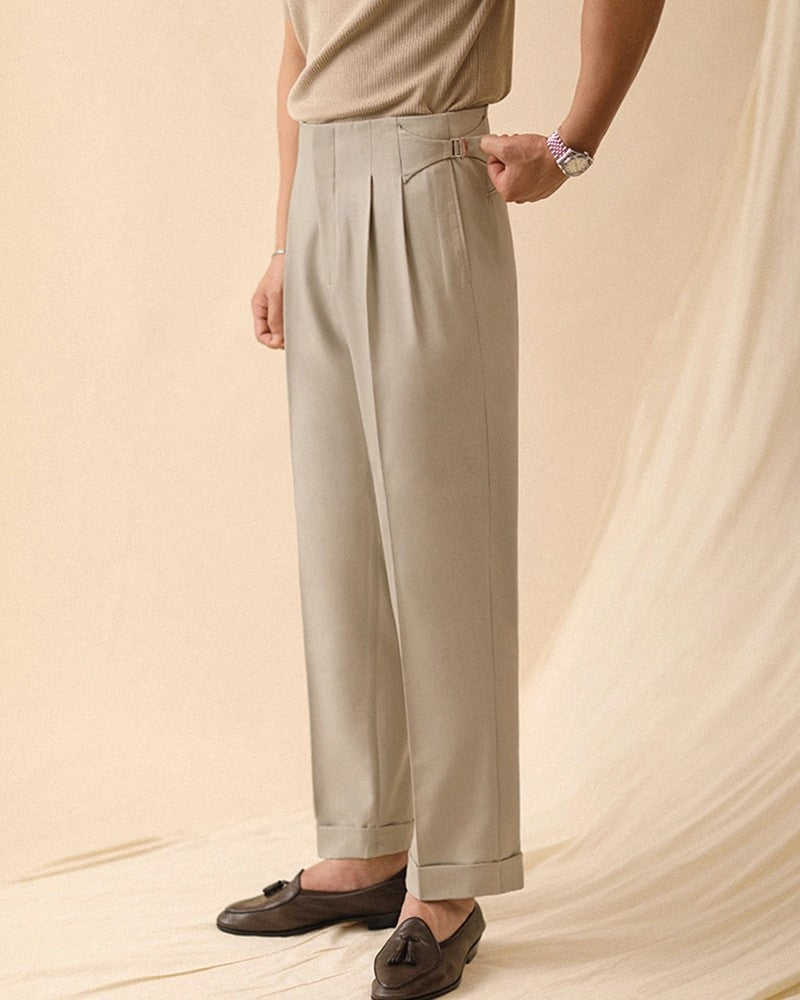 Roselle Relaxed Pleated Adjustable Trousers