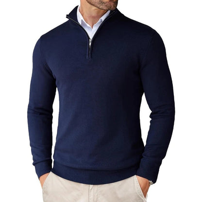 Rostan Quarter-Zip Knit Pullover Sweater