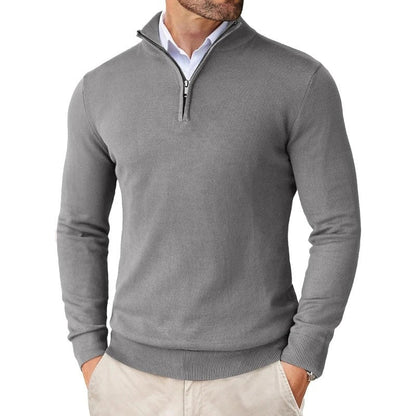 Rostan Quarter-Zip Knit Pullover Sweater