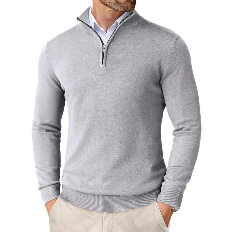 Rostan Quarter-Zip Knit Pullover Sweater