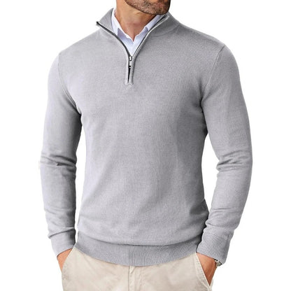 Rostan Quarter-Zip Knit Pullover Sweater