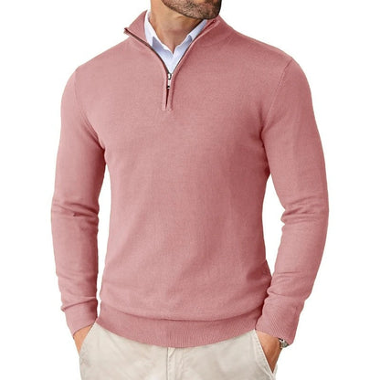 Rostan Quarter-Zip Knit Pullover Sweater