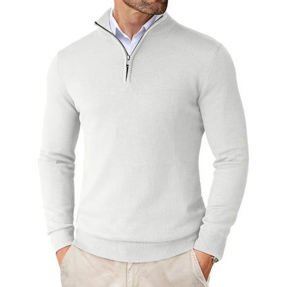 Rostan Quarter-Zip Knit Pullover Sweater