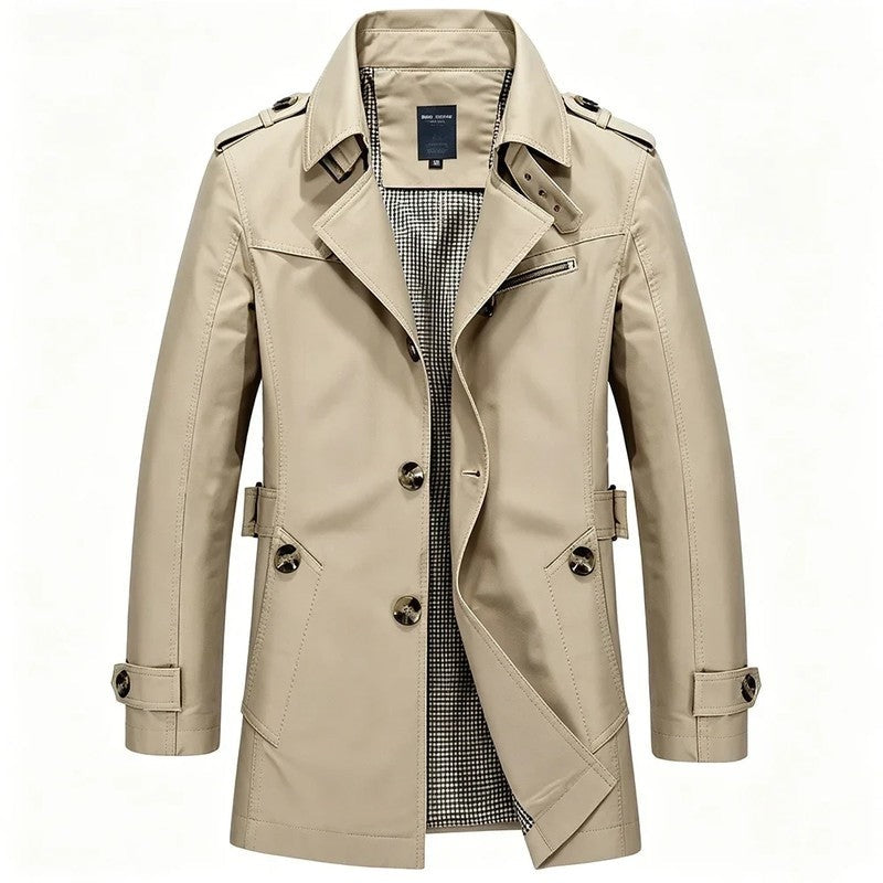 Rovelle Double-Breasted Modern Trench Coat