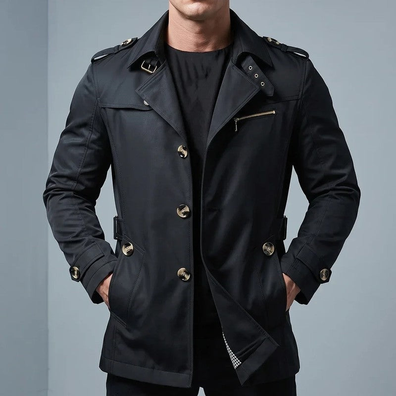 Rovelle Double-Breasted Modern Trench Coat