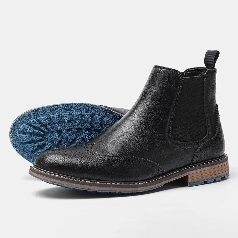 Rovian Brogue Chelsea Ankle Boots