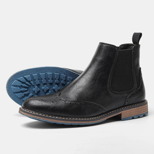 Rovian Brogue Chelsea Ankle Boots