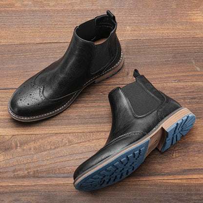 Rovian Brogue Chelsea Ankle Boots