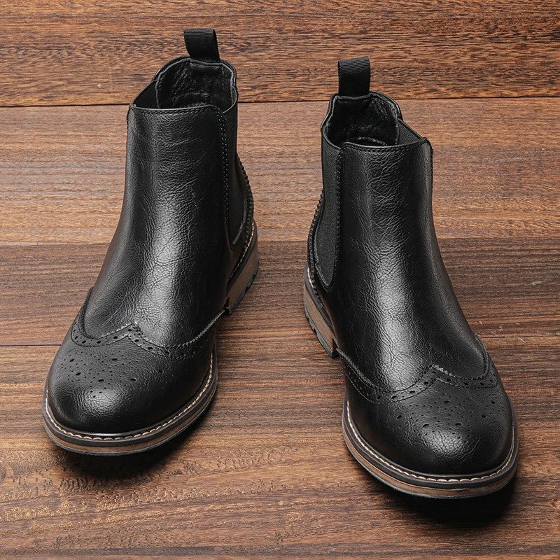 Rovian Brogue Chelsea Ankle Boots