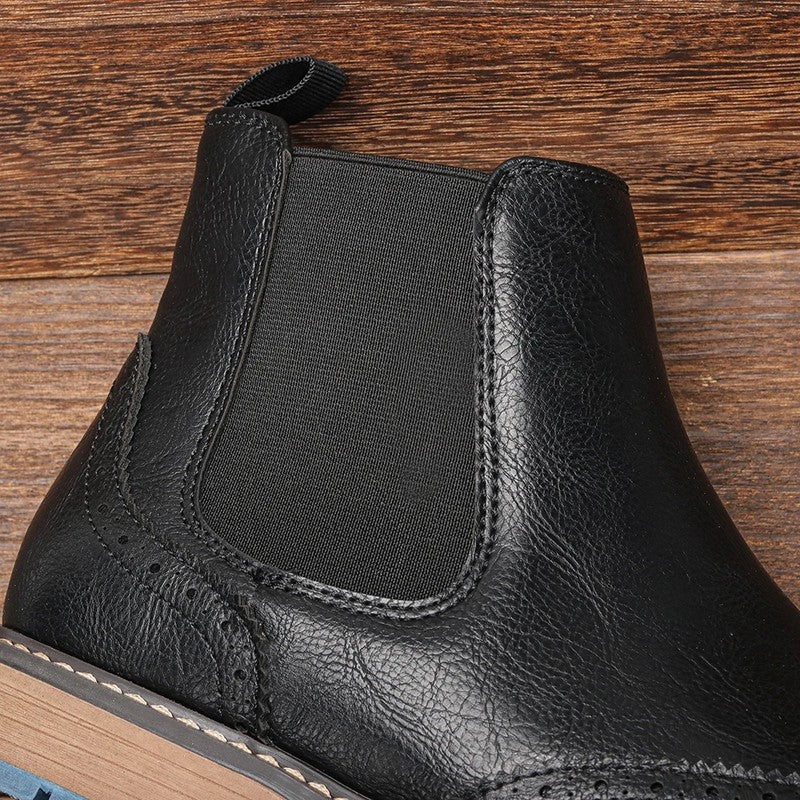 Rovian Brogue Chelsea Ankle Boots