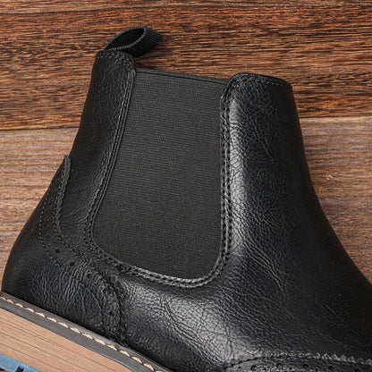 Rovian Brogue Chelsea Ankle Boots