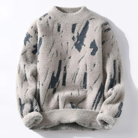 Ruvano Brushed Abstract Fleece Sweater