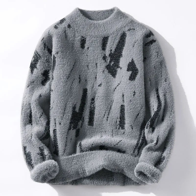Ruvano Brushed Abstract Fleece Sweater