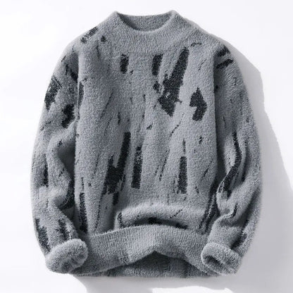 Ruvano Brushed Abstract Fleece Sweater