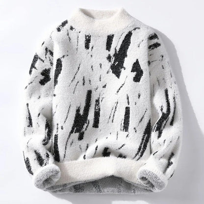 Ruvano Brushed Abstract Fleece Sweater