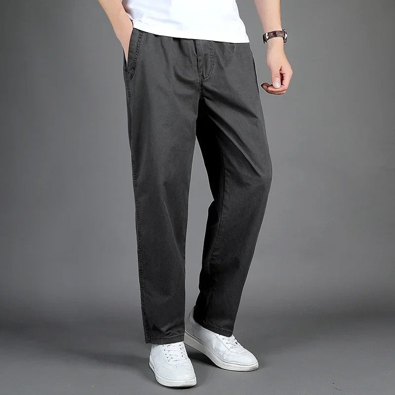 Ruvier Relaxed Tapered Cotton Pants