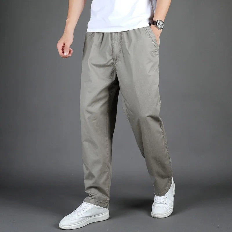 Ruvier Relaxed Tapered Cotton Pants