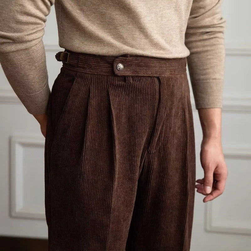 Sabriel Pleated Relaxed Corduroy Trousers