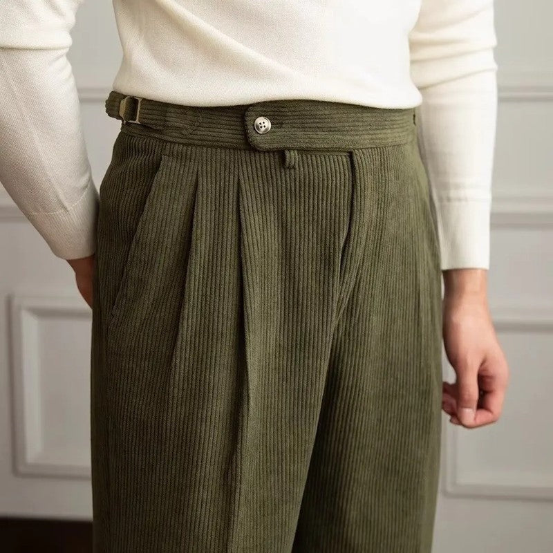 Sabriel Pleated Relaxed Corduroy Trousers