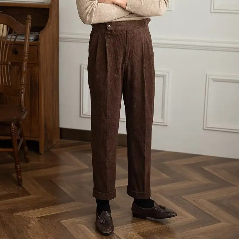 Sabriel Pleated Relaxed Corduroy Trousers