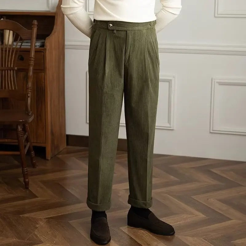Sabriel Pleated Relaxed Corduroy Trousers