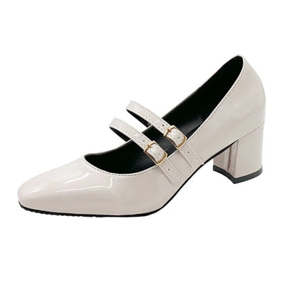 Sabrina Women's Block Heel Double Strap Mary Jane