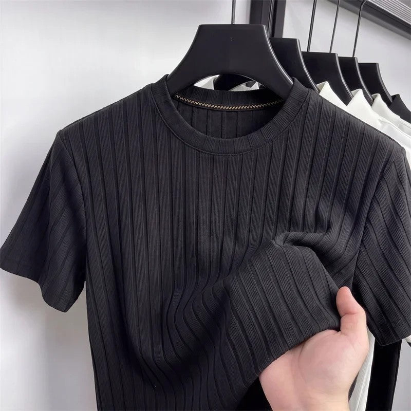 Samuel Men's Ribbed Stretch Knit T-Shirt