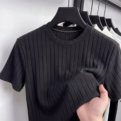 Samuel Men's Ribbed Stretch Knit T-Shirt