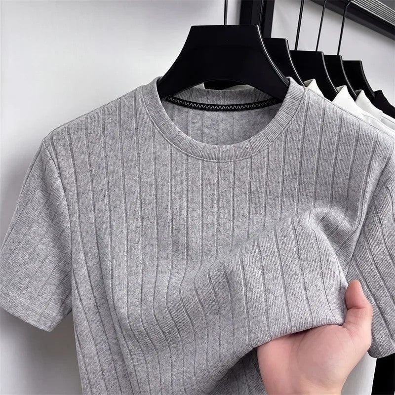 Samuel Men's Ribbed Stretch Knit T-Shirt