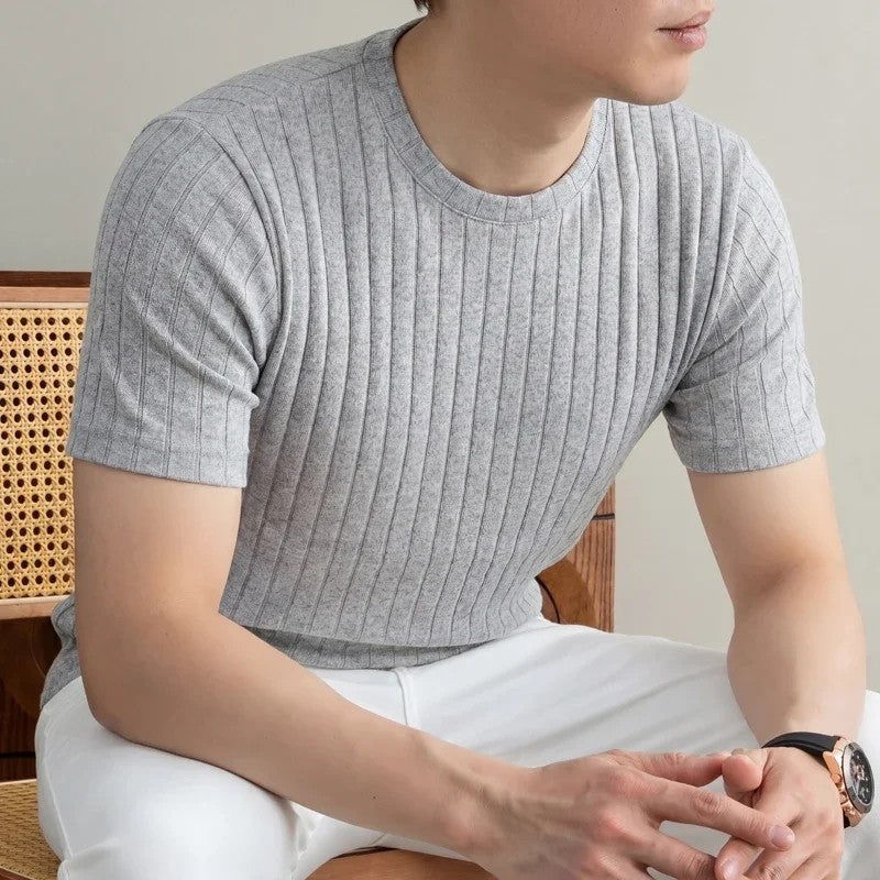 Samuel Men's Ribbed Stretch Knit T-Shirt