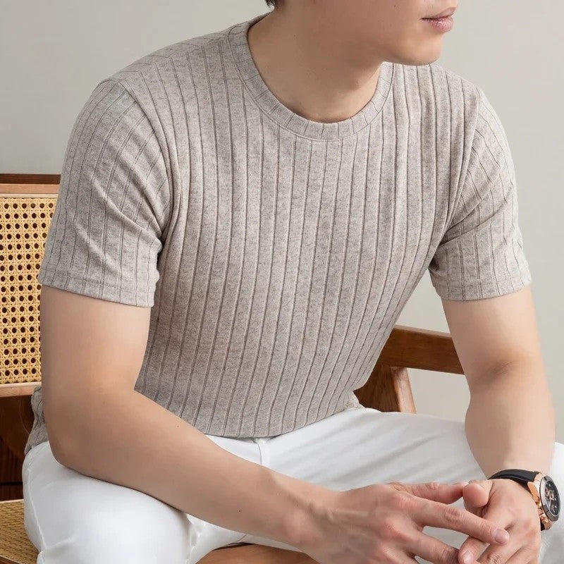 Samuel Men's Ribbed Stretch Knit T-Shirt