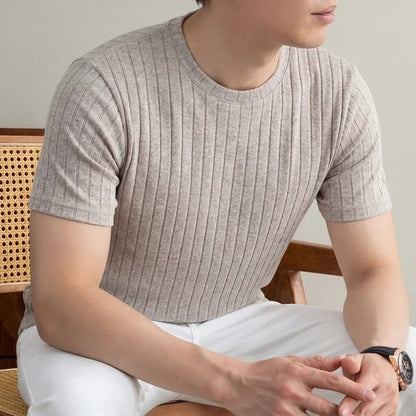 Samuel Men's Ribbed Stretch Knit T-Shirt
