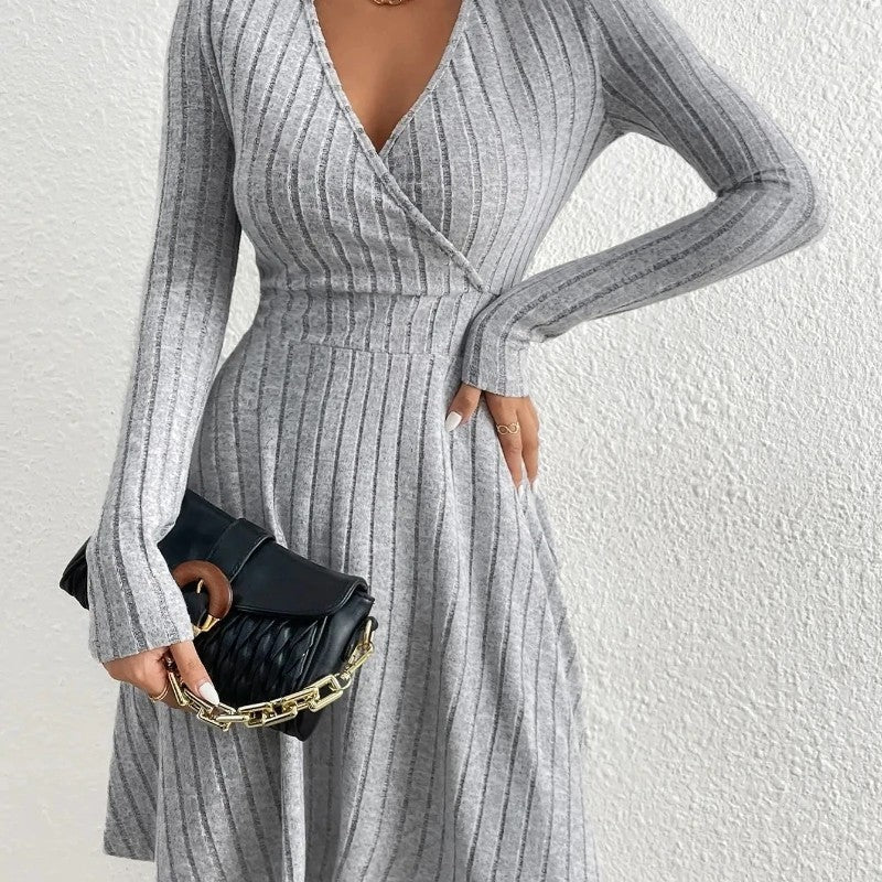 Sarah Women's Ribbed Knit Wrap Dress