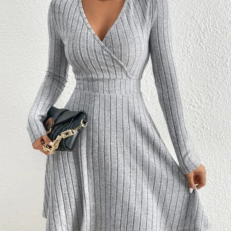 Sarah Women's Ribbed Knit Wrap Dress