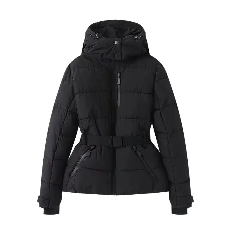 Sariel Belted Hooded Puffer Jacket