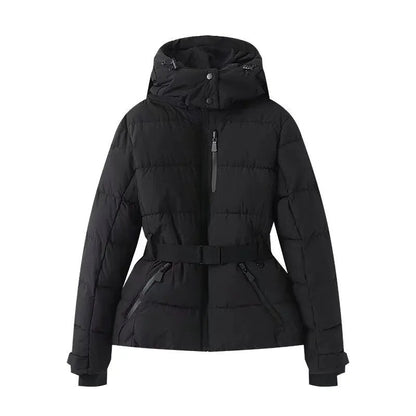 Sariel Belted Hooded Puffer Jacket