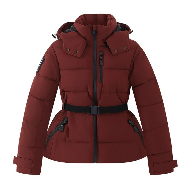 Sariel Belted Hooded Puffer Jacket