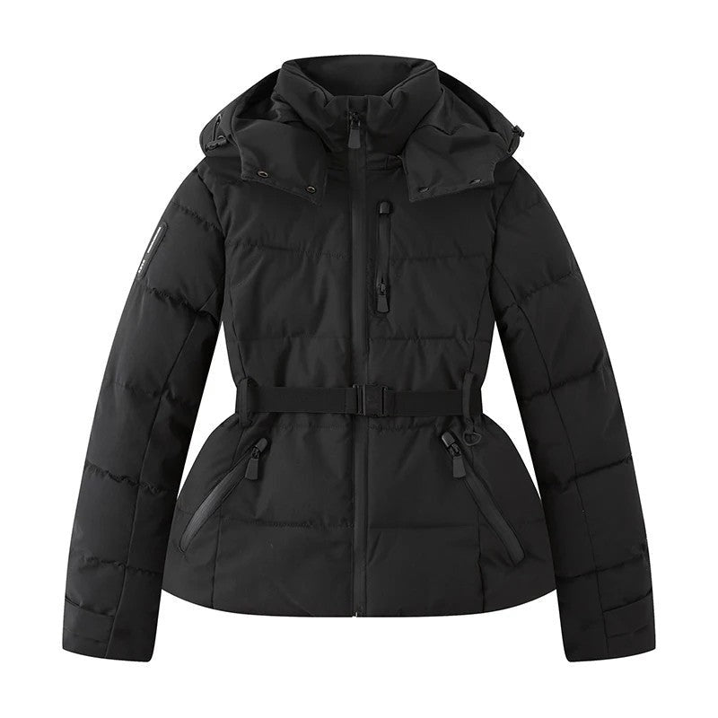 Sariel Belted Hooded Puffer Jacket