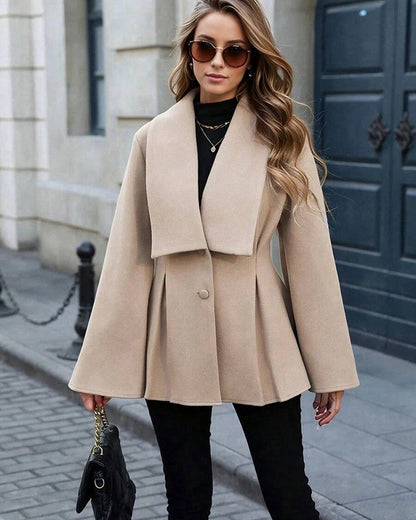 Selene Flared Wool Blend Peacoat
