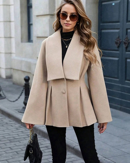 Selene Flared Wool Blend Peacoat