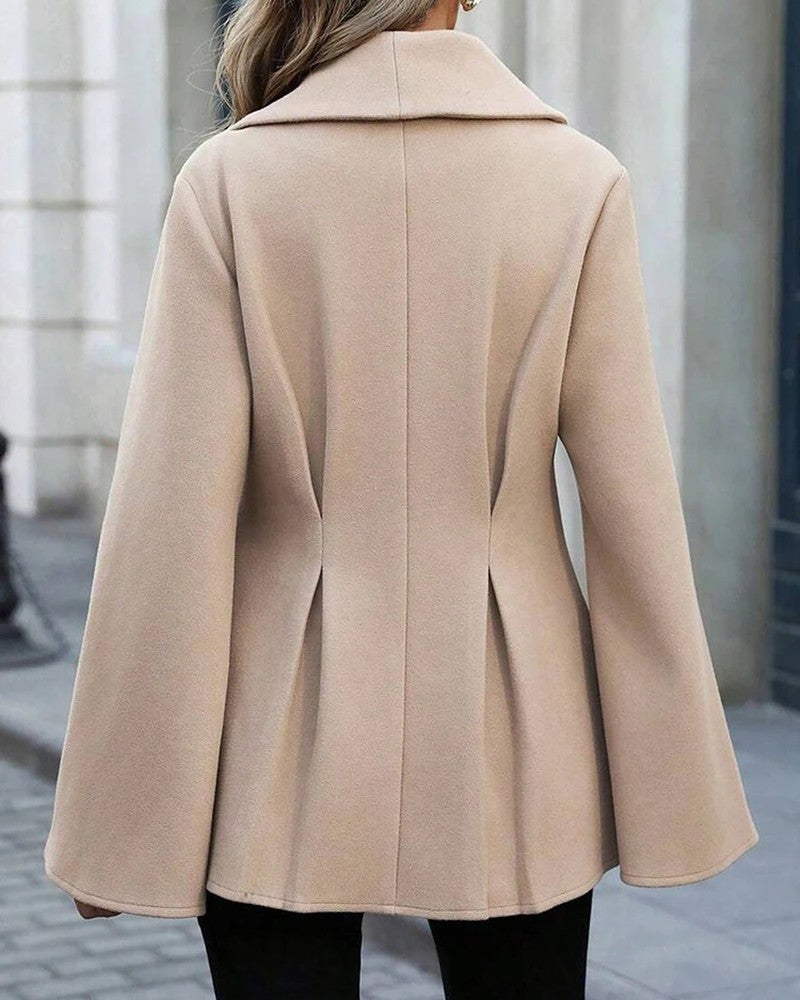 Selene Flared Wool Blend Peacoat